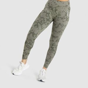 🚫SOLD🚫Gymshark Green Camo Seamless Leggings - Size L